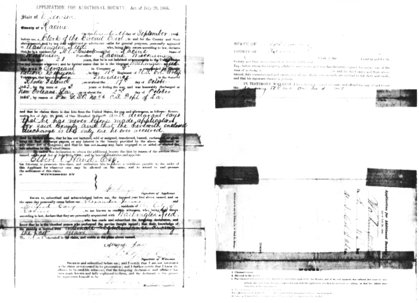 Sergeant Washington Reed's discharge paper from the Civil War.